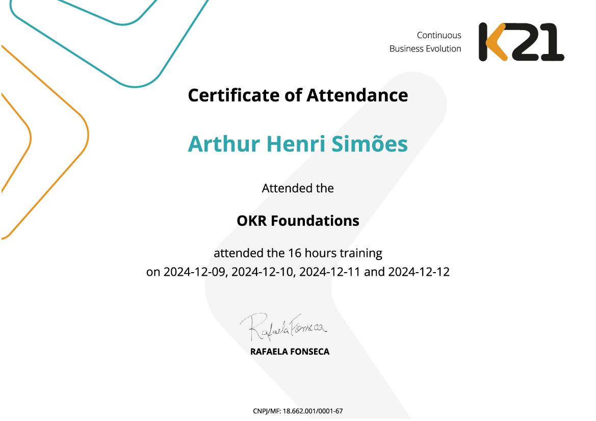 Certificado K21